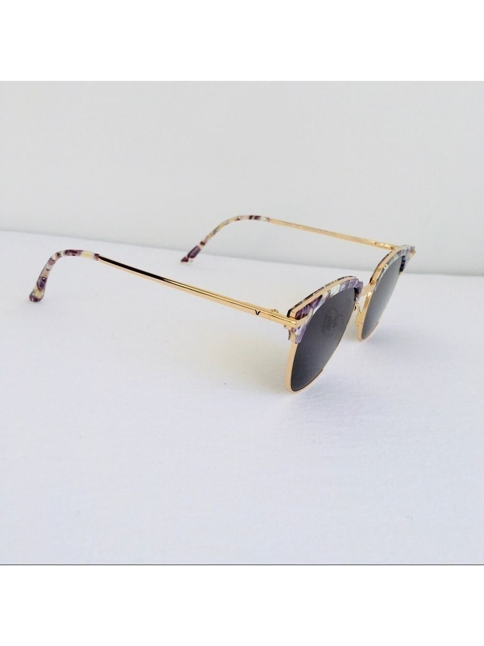 Gentle Monster Core 612 PD4 Clubmaster Gold Metal & Acetate Sunglasses - Picture 4 of 6